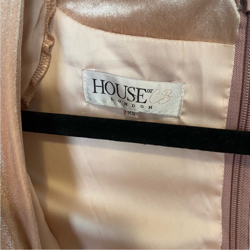 House of CB Blush Pink Velvet Mini Dress - Picture 5 of 5